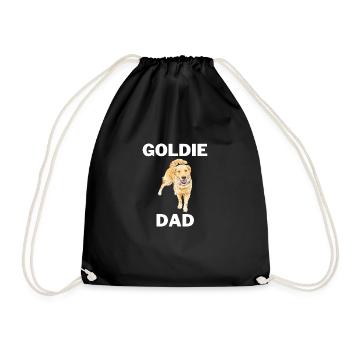 Chiens Papa Fête des Pères Cadeau Golden Retriver - Sac de sport léger - noir - Devant