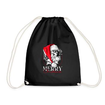 Père Noël Japon menton joyeux Noël chiens Wilsigns - Sac de sport léger - noir - Devant