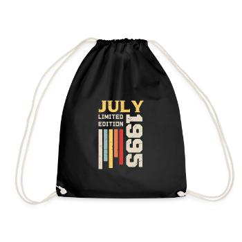 July 1995 - July 1995 Birthday Gift - Drawstring Bag - black - Front