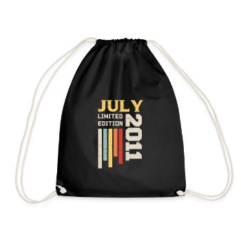 July 2011 - July 2011 Birthday Gift - Drawstring Bag - black - Front