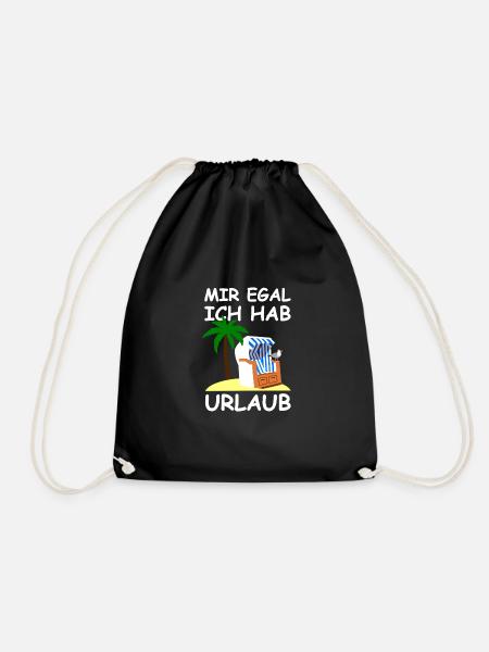 Mir egal ich hab Urlaub - Turnbeutel - Schwarz