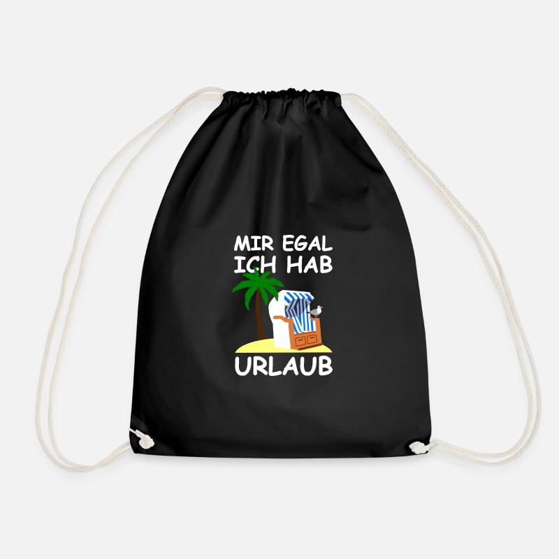 Mir egal ich hab Urlaub - Turnbeutel - Schwarz