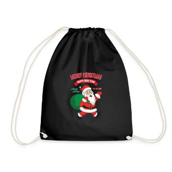 Père noël noël noël père noël - Sac de sport léger - noir - Devant