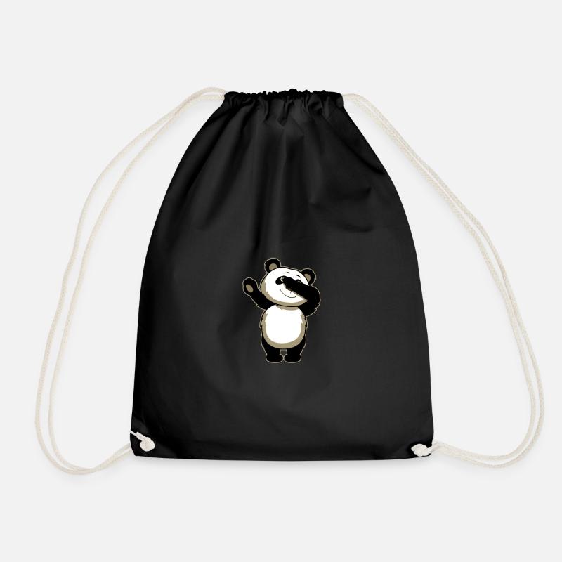 Panda Dab Drôle - Sac de sport léger - noir
