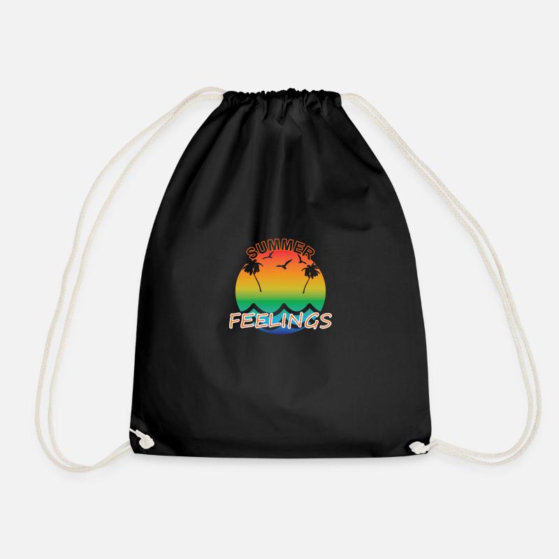 Summer Feelings - Drawstring Bag - black