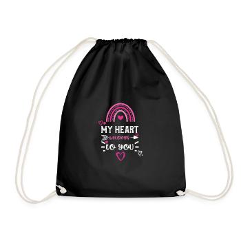 Mon cœur t’appartient - Sac de sport léger - noir - Devant