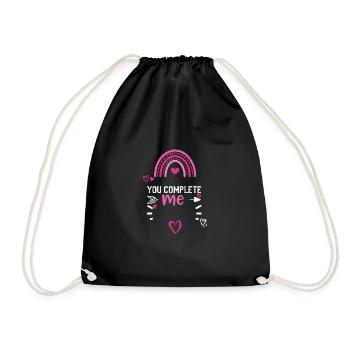 You complete me - Valentine's Day - Drawstring Bag - black - Front