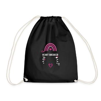 Heart Breaker - Valentine's Day - Drawstring Bag - black - Front