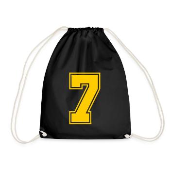 7 - Turnbeutel - Schwarz - Vorne
