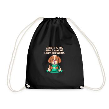 Appelez-moi un aso drôle introverti - Sac de sport léger - noir - Devant