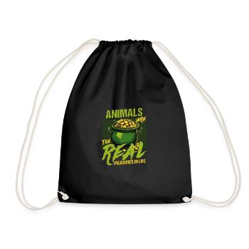 Les animaux sont les vrais trésors de la Saint-Patrick - Sac de sport léger - noir - Devant