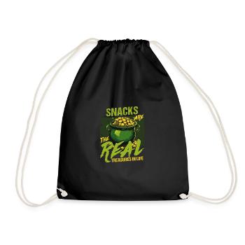 Les collations de la Saint-Patrick sont les véritables trésors de la - Sac de sport léger - noir - Devant