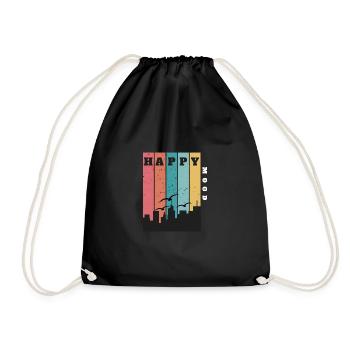 Happy Mood Prints - Drawstring Bag - black - Front
