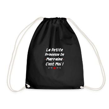 Petite princesse de marraine - Sac de sport léger - noir - Devant