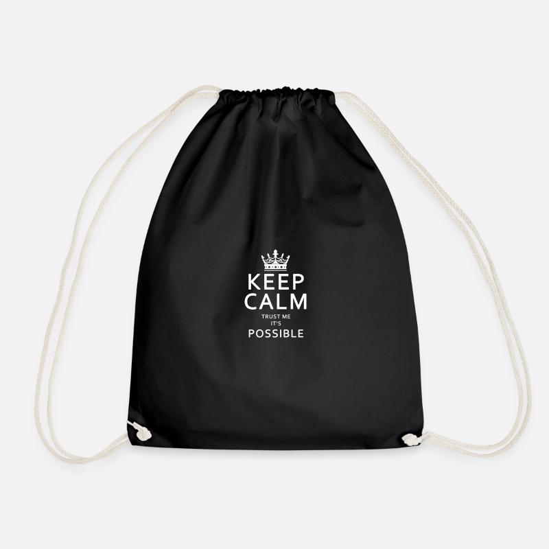 keep Calm - Drawstring Bag - black