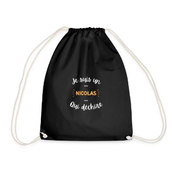 Je suis un nicolas qui déchire - Sac de sport léger - noir - Devant