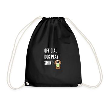 Official dog game shirt dog game ball ball - Drawstring Bag - black - Front