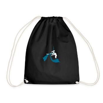 Aerial Silk weiß - Turnbeutel - Schwarz - Vorne