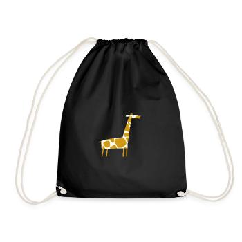 Giraffe illustration - Sac de sport léger - noir - Devant