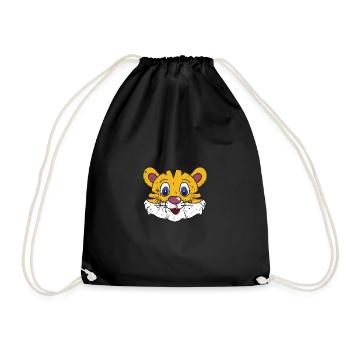 Retro Vintage Grunge Style Tiger - Turnbeutel - Schwarz - Vorne
