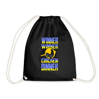 Winer Winer Chicken Dinner T-Shirt - Turnbeutel - Schwarz - Vorne