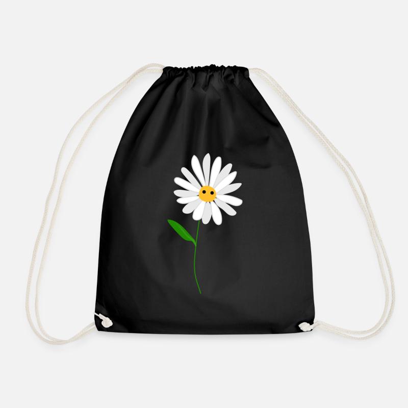 Flower priest's collar - Drawstring Bag - black