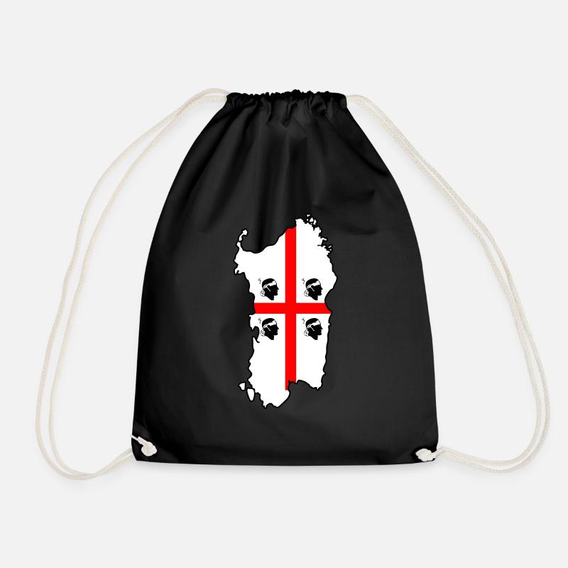 sardinia - Drawstring Bag - black