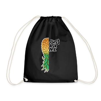 Upside Down Pineapple Swinger Just ask me - Turnbeutel - Schwarz - Vorne