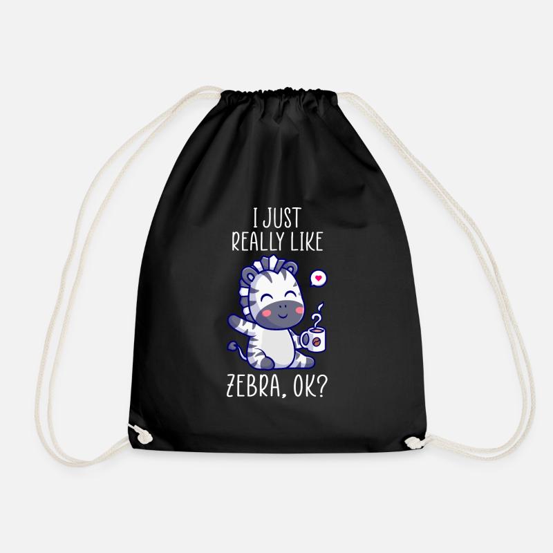 I just really like Zebra ok? Zebra Design - Drawstring Bag - black