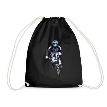 BMX Race Racing MTB Motocross - Drawstring Bag - black - Front