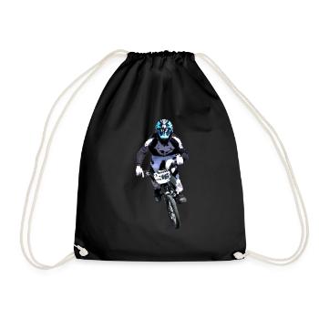 BMX Race Racing MTB Motocross - Drawstring Bag - black - Front