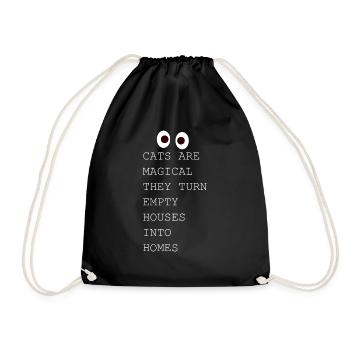 Cadeaux Funny Cat Dictons pour les amoureux des chats - Sac de sport léger - noir - Devant