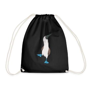 Blue-footed Booby Seabird Blue-footed Booby Seabird - Drawstring Bag - black - Front