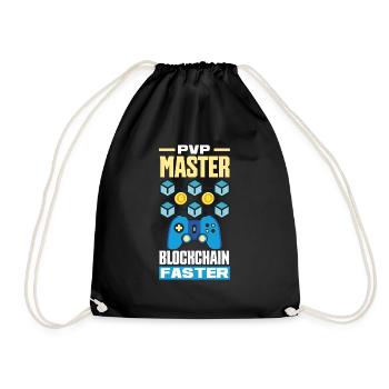 Cryptocurrency Rewards Gaming Blockchain Gamer - Drawstring Bag - black - Front