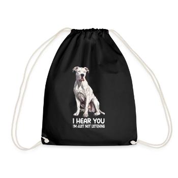 Dogo Argentino - Drawstring Bag - black - Front