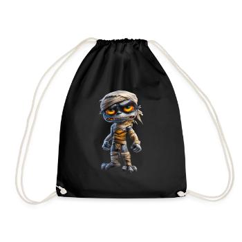 Momie en colère #lovely toons - Sac de sport léger - noir - Devant