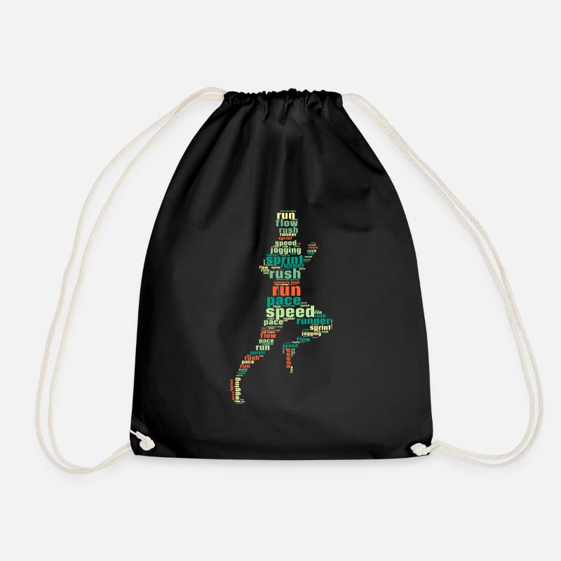 Running Rush run Pace Speed Marathon Runner gifts - Turnbeutel - Schwarz