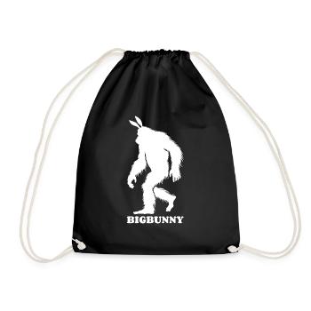 Bigbunny - Bigfoot - Osten - Fabelwesen - Turnbeutel - Schwarz - Vorne