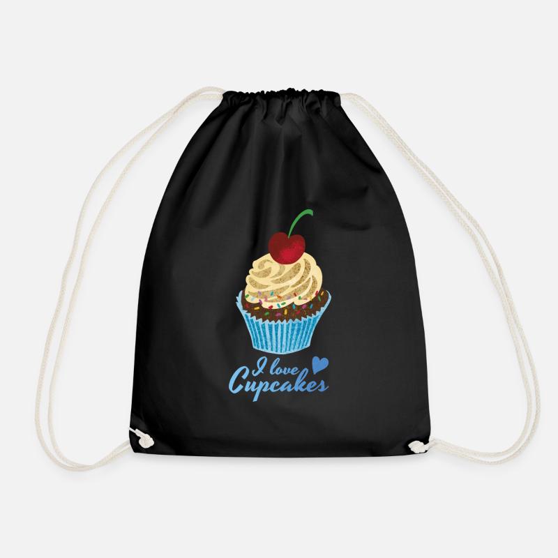 I love cupcakes - Turnbeutel - Schwarz