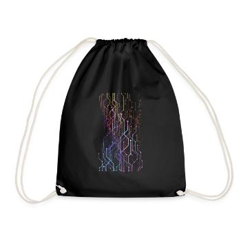Geometric graphics - Drawstring Bag - black - Front