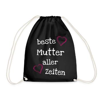 Beste Mutter aller Zeiten - Turnbeutel - Schwarz - Vorne