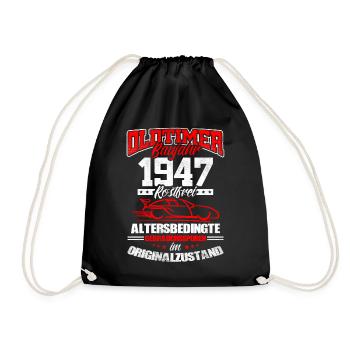 Oldtimer Year of construction 1947 - Drawstring Bag - black - Front