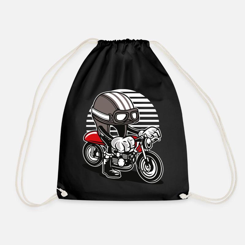 COMIC CAFERACER - Comic Cartoon Shirt Motiv - Turnbeutel - Schwarz