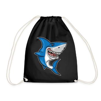 Requin - Poisson - Sac de sport léger - noir - Devant