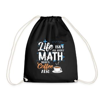 Mathematician life math and coffee gift - Drawstring Bag - black - Front