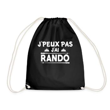 I CAN NOT I HIKE - Drawstring Bag - black - Front