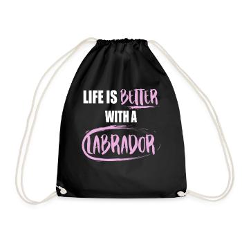 Bavardage chien Labrador - Sac de sport léger - noir - Devant
