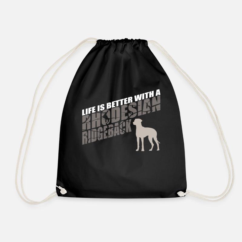 Rhodesian Ridgeback Geschenkidee - Turnbeutel - Schwarz