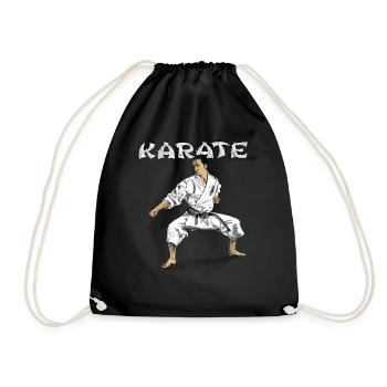 karate - Drawstring Bag - black - Front