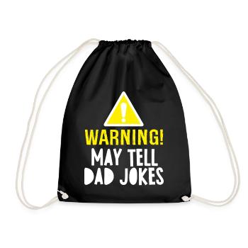AVERTISSEMENT PEUT DIRE DAD JOKES - Sac de sport léger - noir - Devant